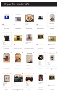 Uppskriftir í handarbeiði