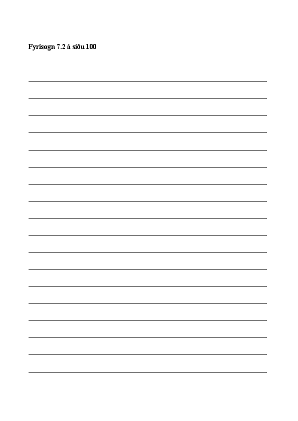 Fyrisøgn 7.2 á síðu 100