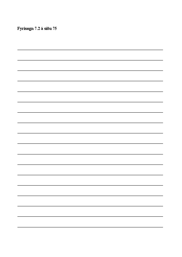Fyrisøgn 7.2 síða 75