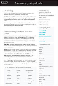 Tekstsløg og greiningarfrymlar (netútgáva)