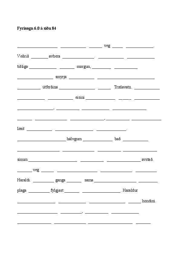 Fyrisøgn 6.0 á síðu 84