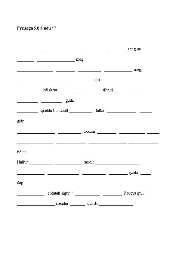 Fyrisøgn 5.0 síða 47