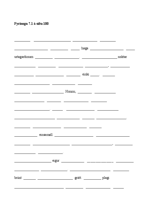 Fyrisøgn 7.1 á síðu 100