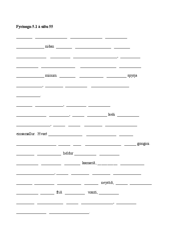 Fyrisøgn 5.1 á síðu 55