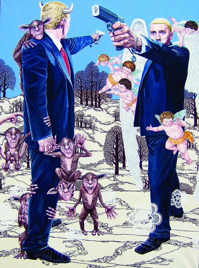 Eminem aka Slim Shady. Beinta av Reyni. Oljumálningur 2006, 270 x 200 cm.