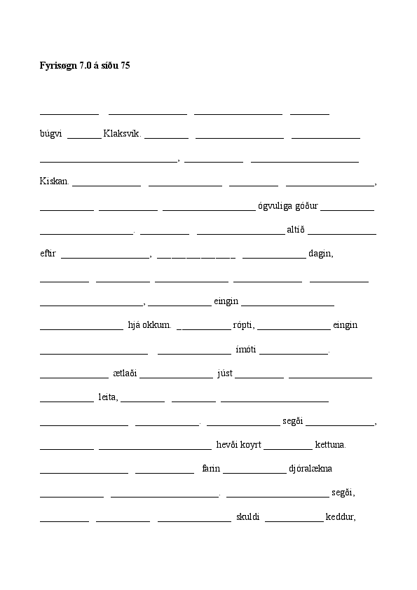 Fyrisøgn 7.0 síða 75