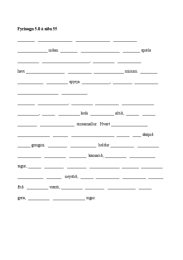 Fyrisøgn 5.0 á síðu 55