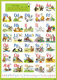 Súlan - Lær teg stavraðið - Grøn plakat